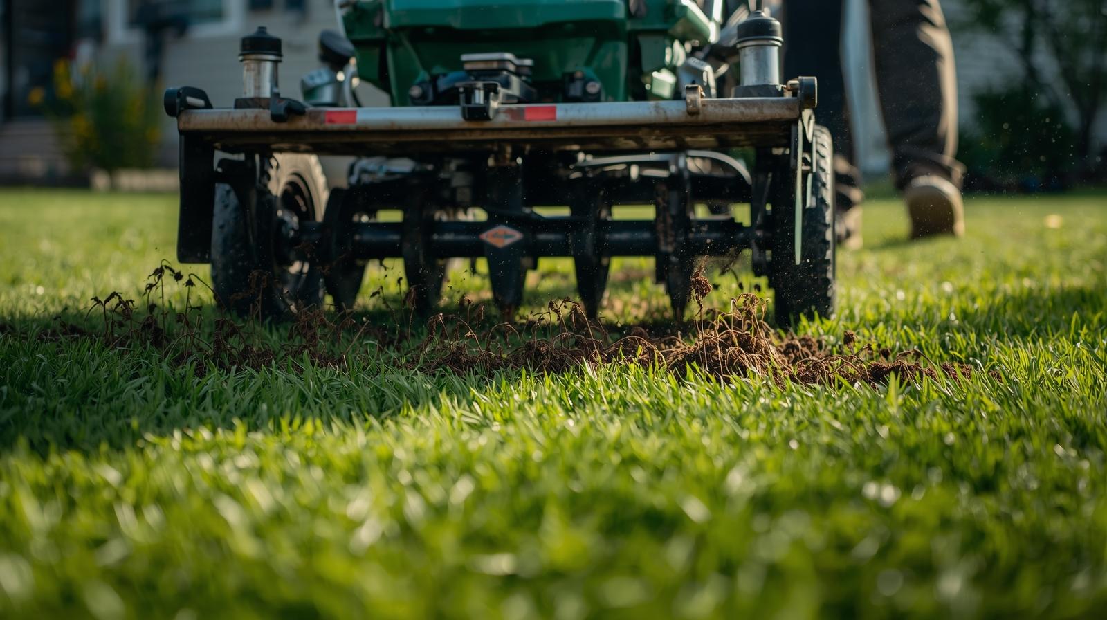 Lush, thick lawn in Bremerton, WA, after aeration.