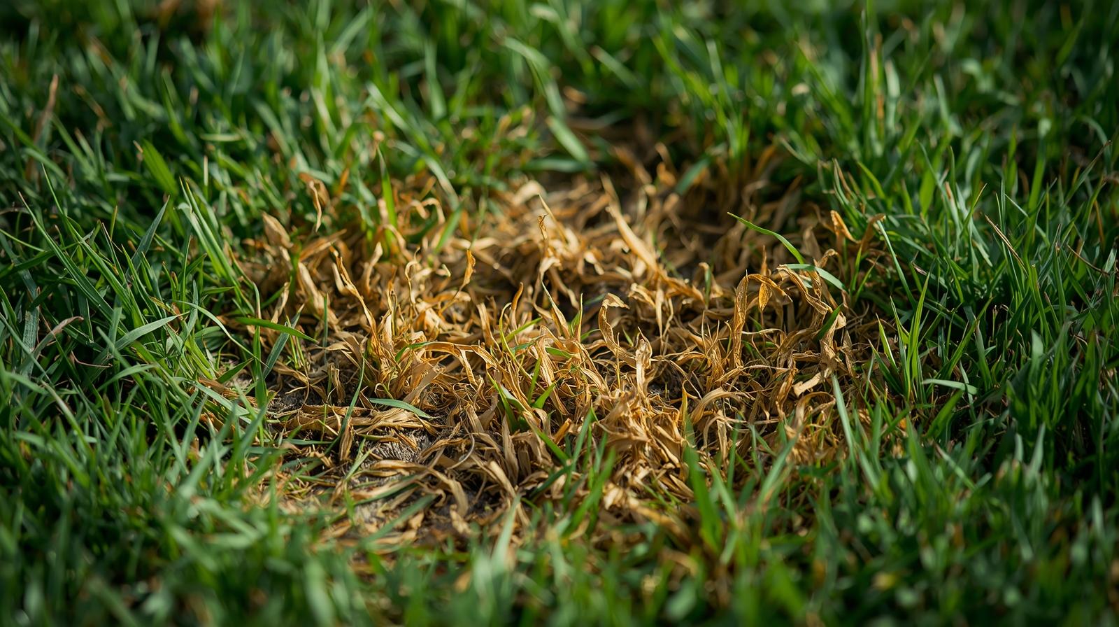 Lawn disease brown patch damage